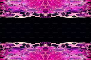 a black background with a pink and purple pattern