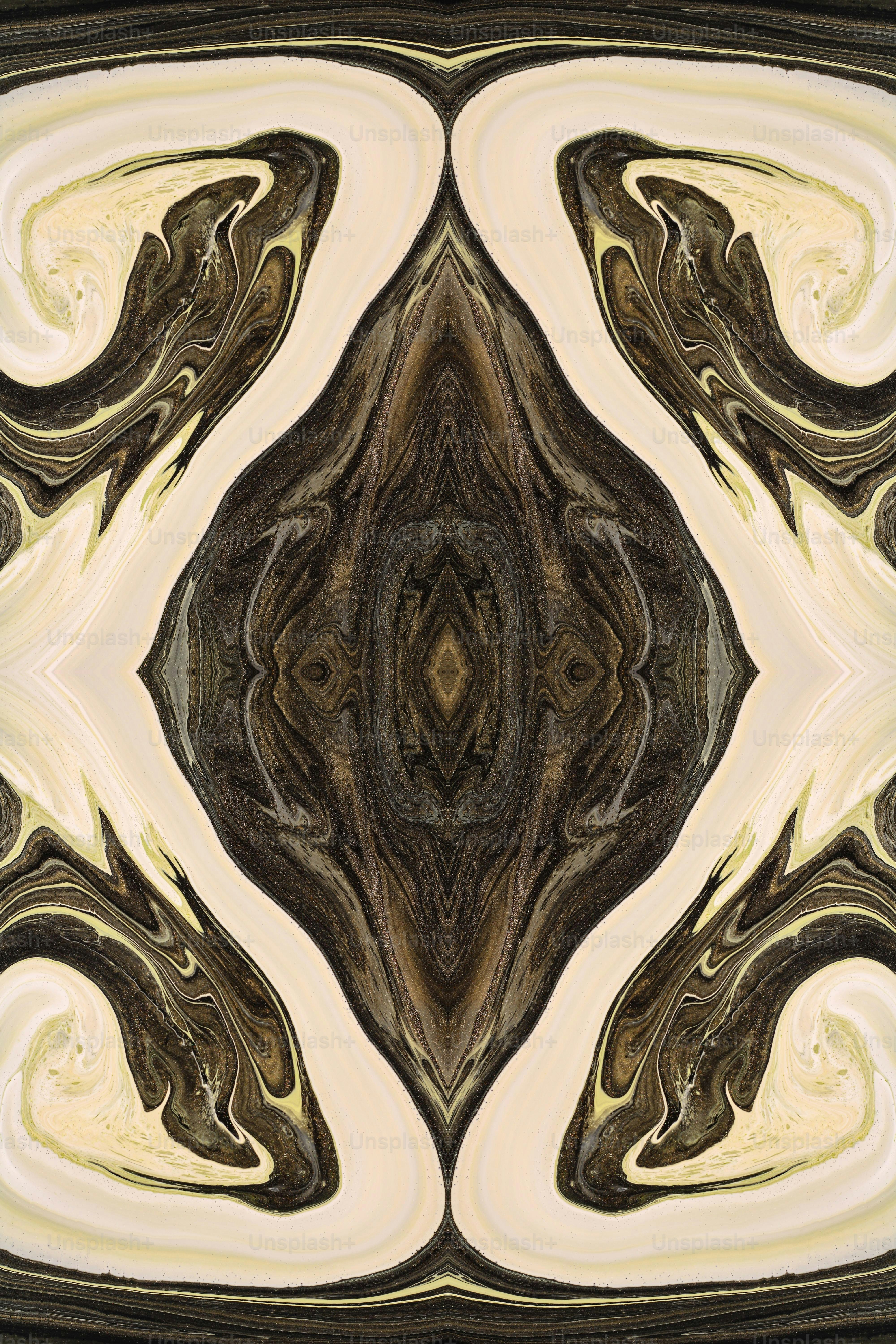 Ein Bild eines abstrakten Designs in Braun und Weiß