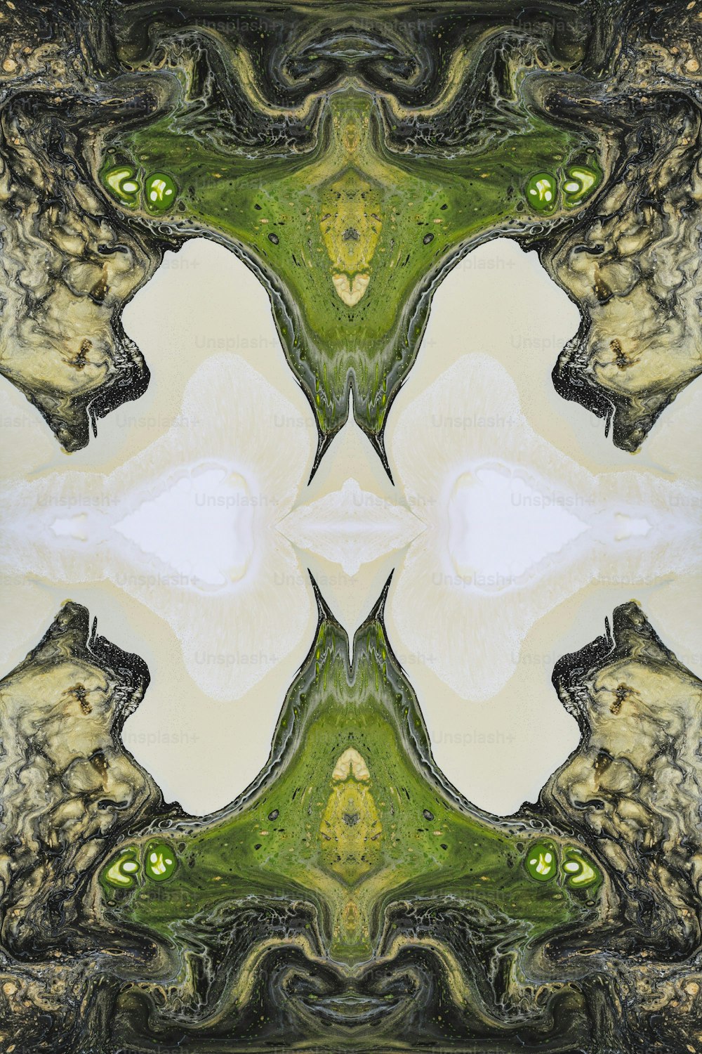 Una imagen de un patrón verde y blanco