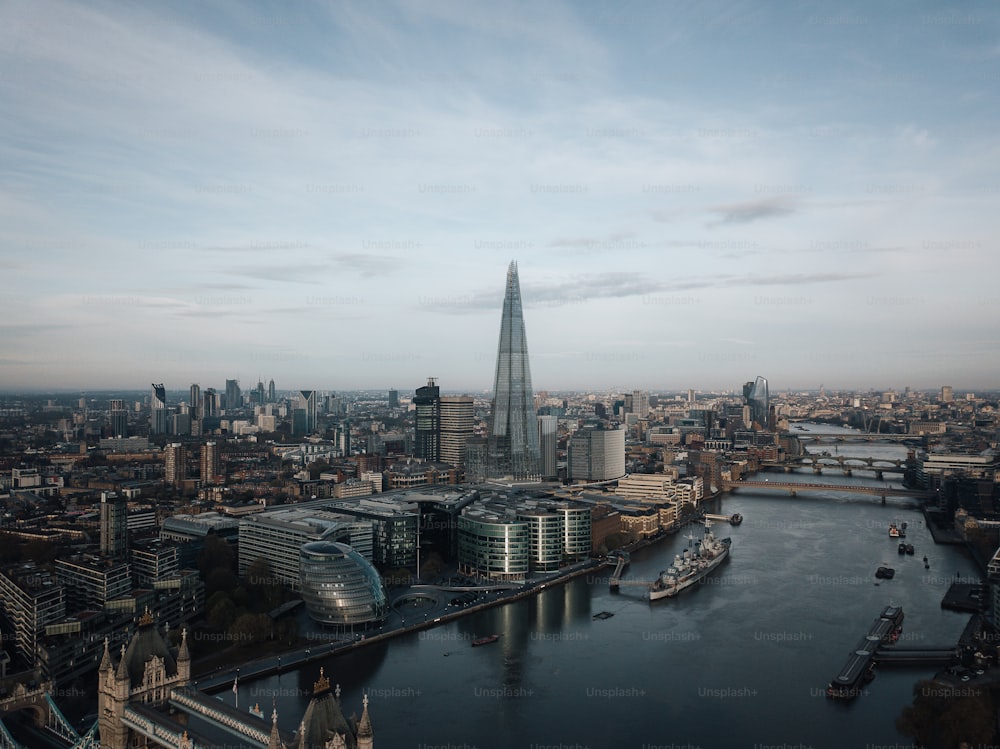 Una vista aérea de la ciudad de Londres