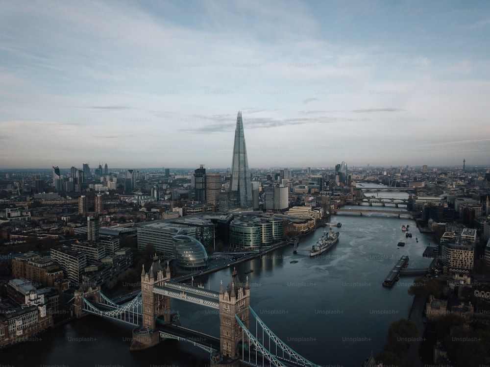Una vista aérea de la ciudad de Londres