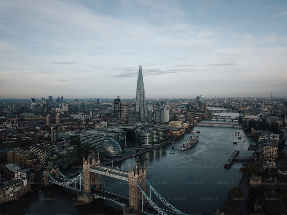 an aerial view of the city of london