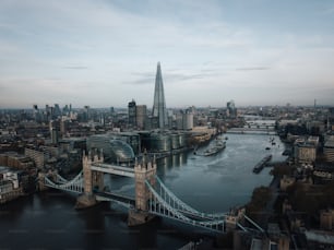 Une vue aérienne de la ville de Londres