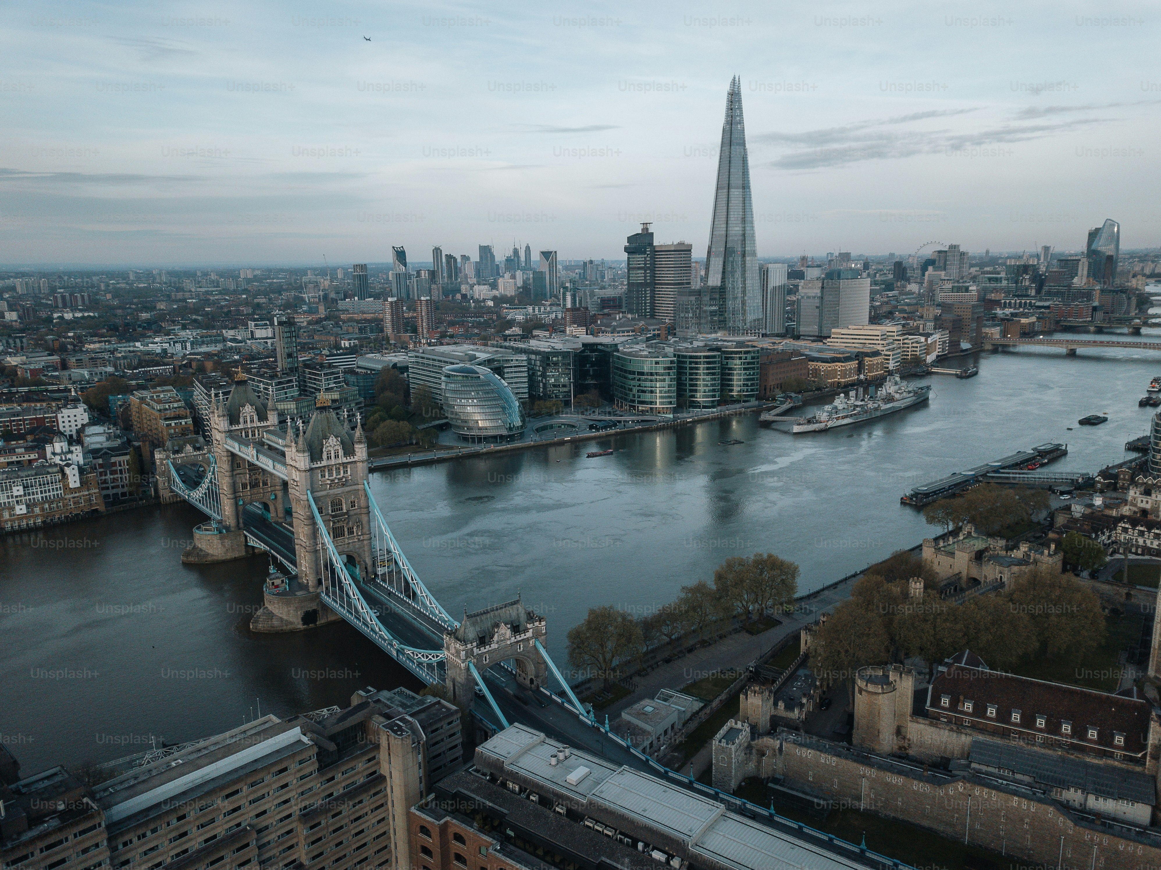 an aerial view of the city of london