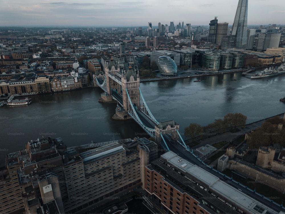 an aerial view of the city of london