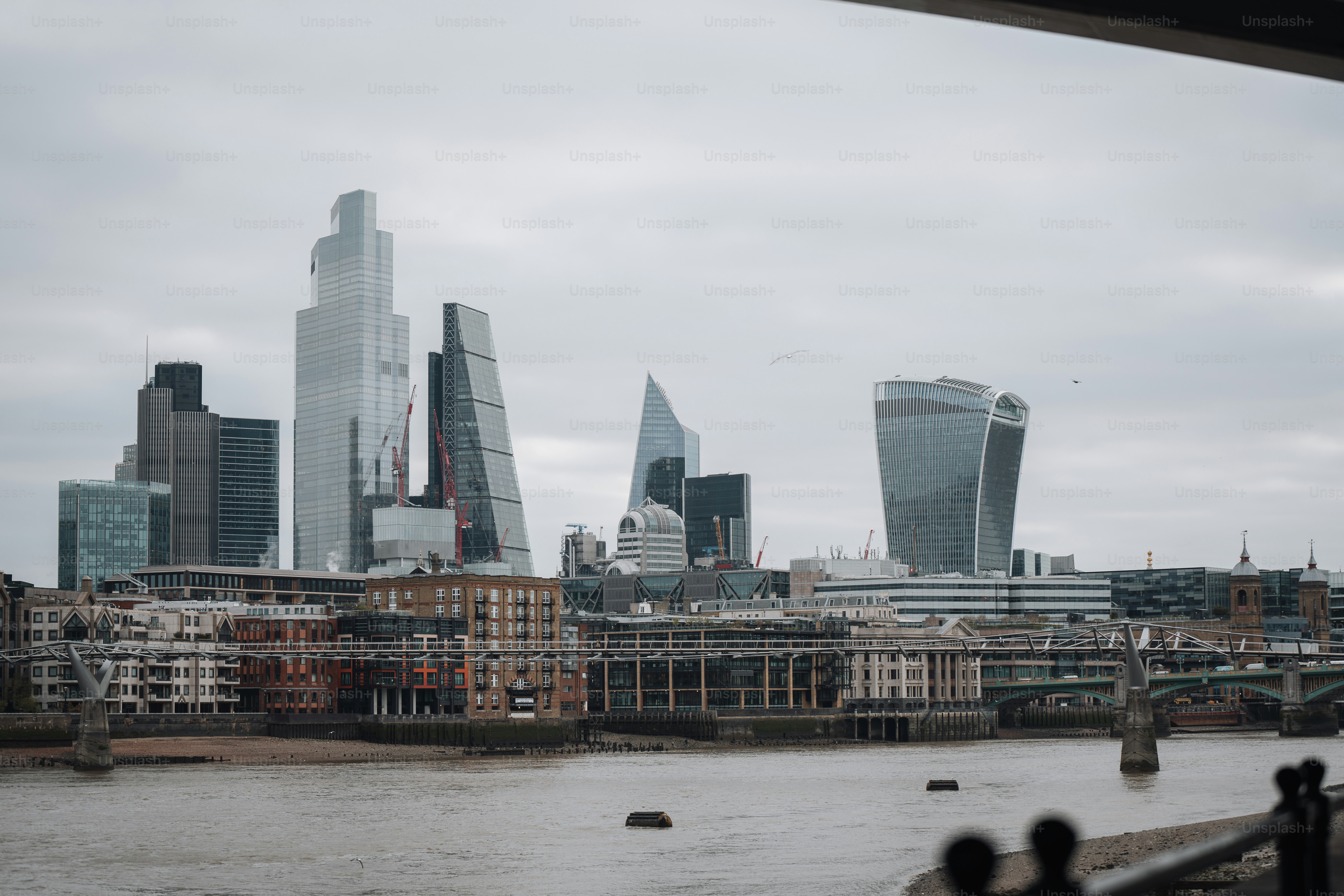 a view of the city of london from across the river