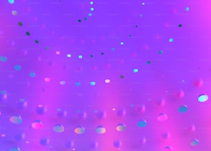 紫色の背景にさまざまな色の泡がたくさんある