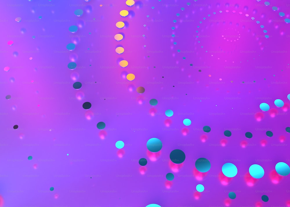 Un fondo abstracto púrpura y azul con círculos