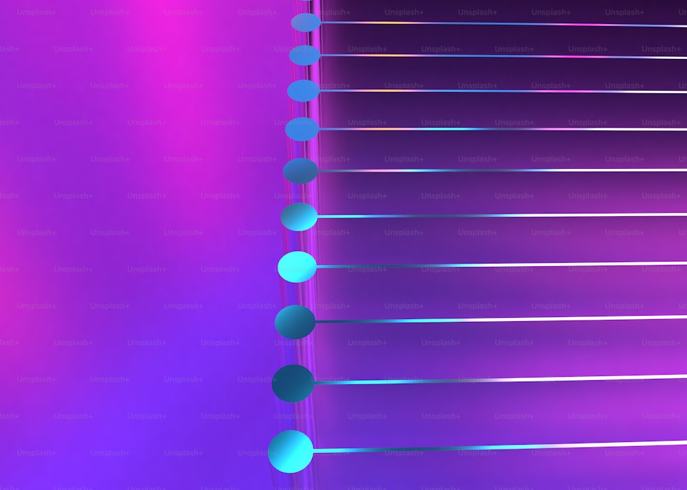 a purple and blue background with circles and lines