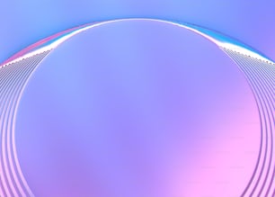 a blue and pink background with a circular design