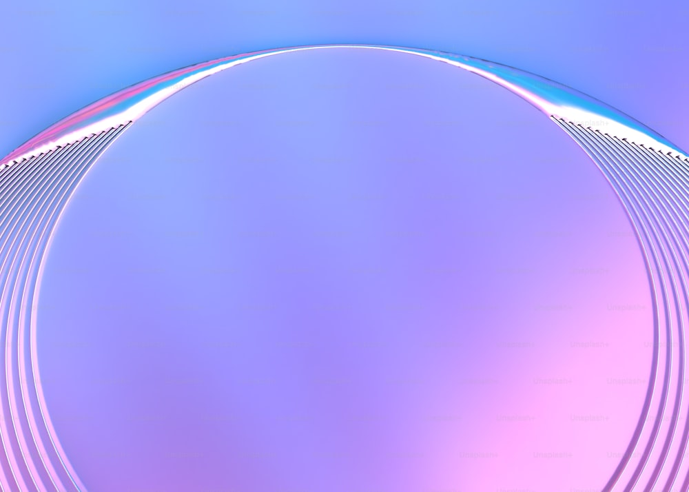 a blue and pink background with a circular design