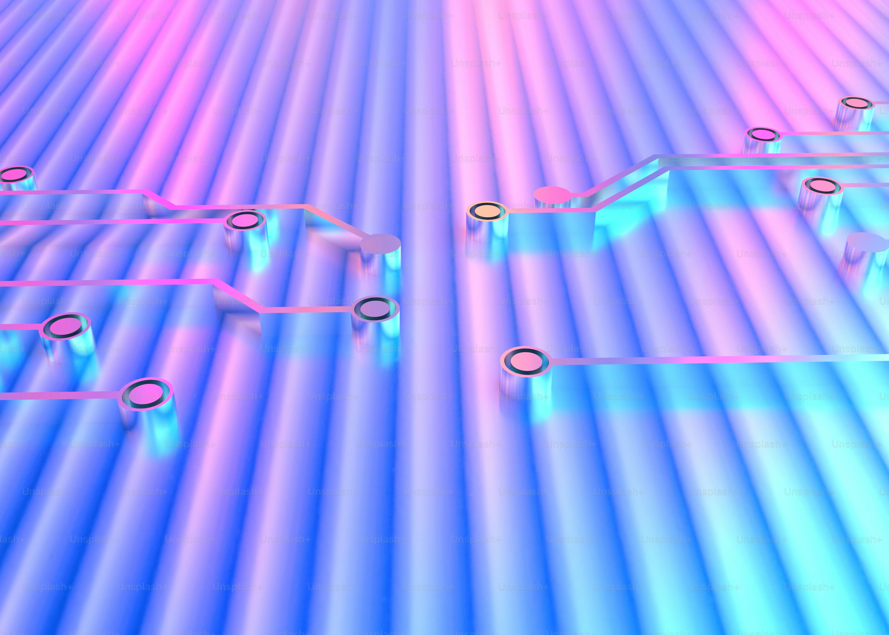 a computer generated image of lines and circles