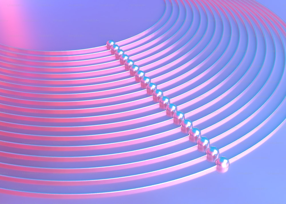 une image abstraite d’une spirale rose et bleue