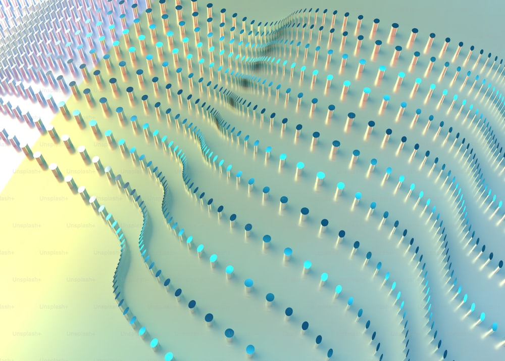 Una imagen generada por computadora de una ola de puntos