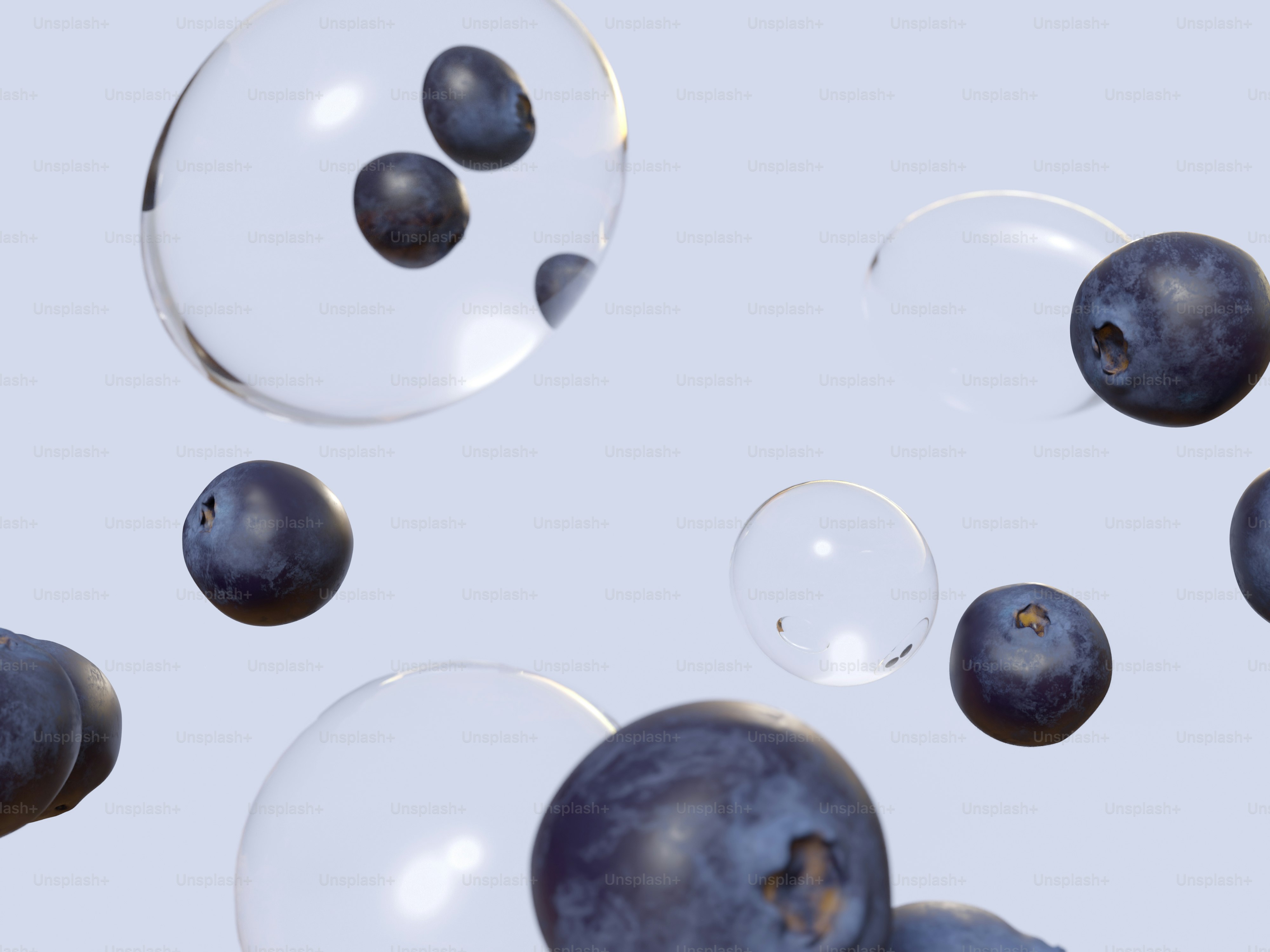 A group of blueberries floating in the air photo Fruit Image on Unsplash