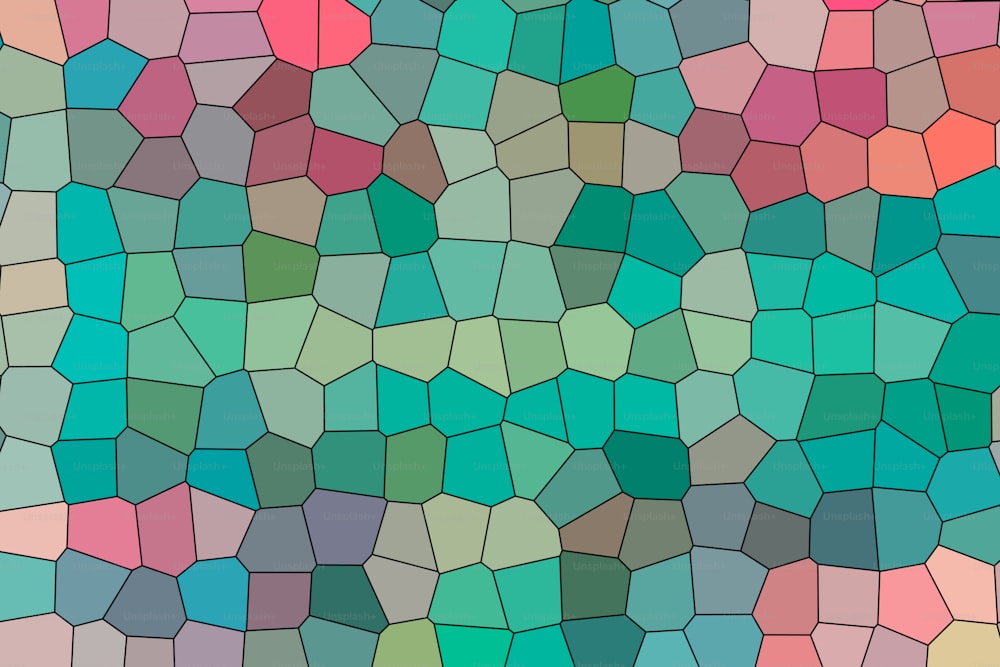 a multicolored mosaic pattern of squares and rectangles