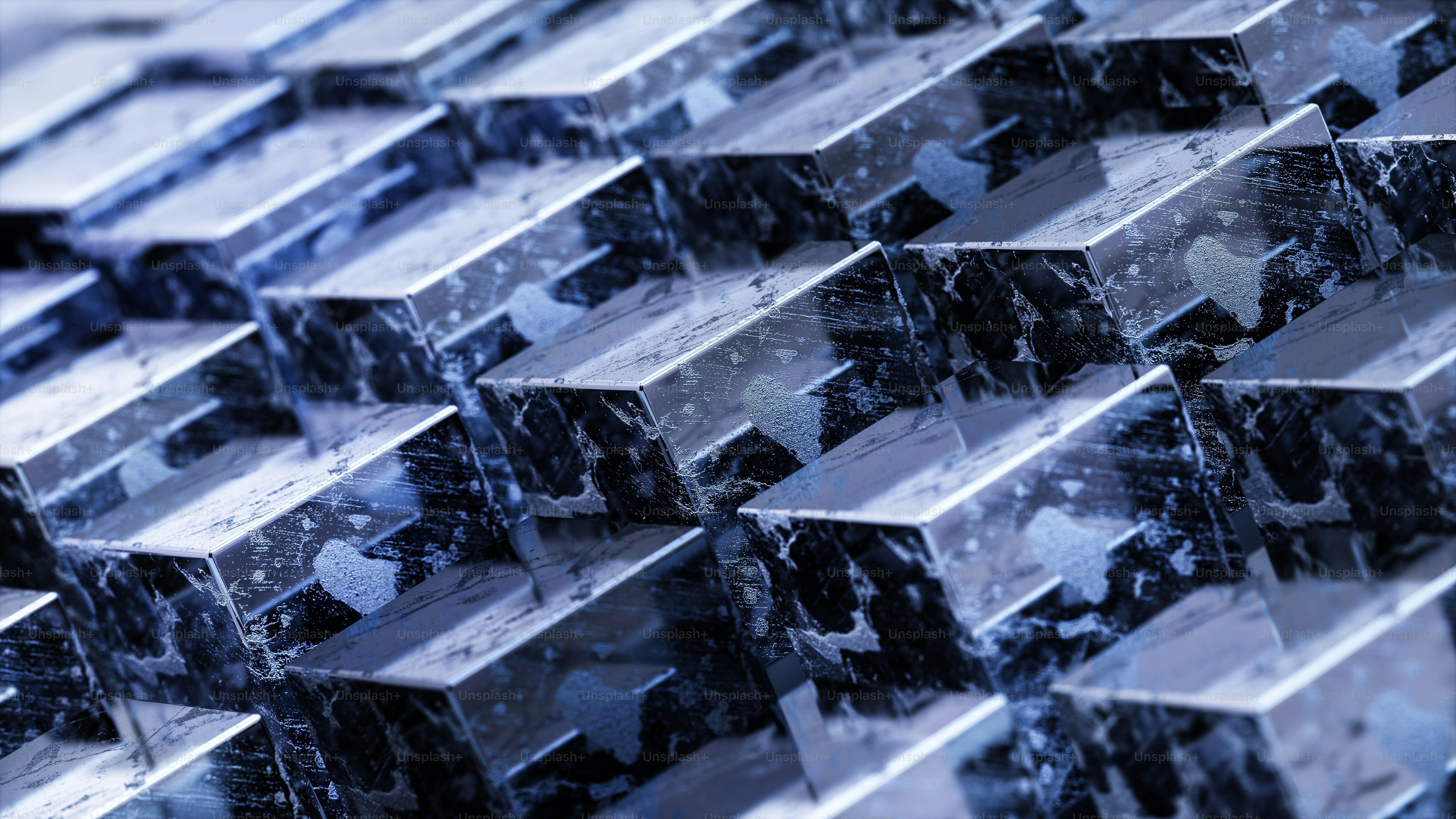 un montón de cubos que se apilan juntos