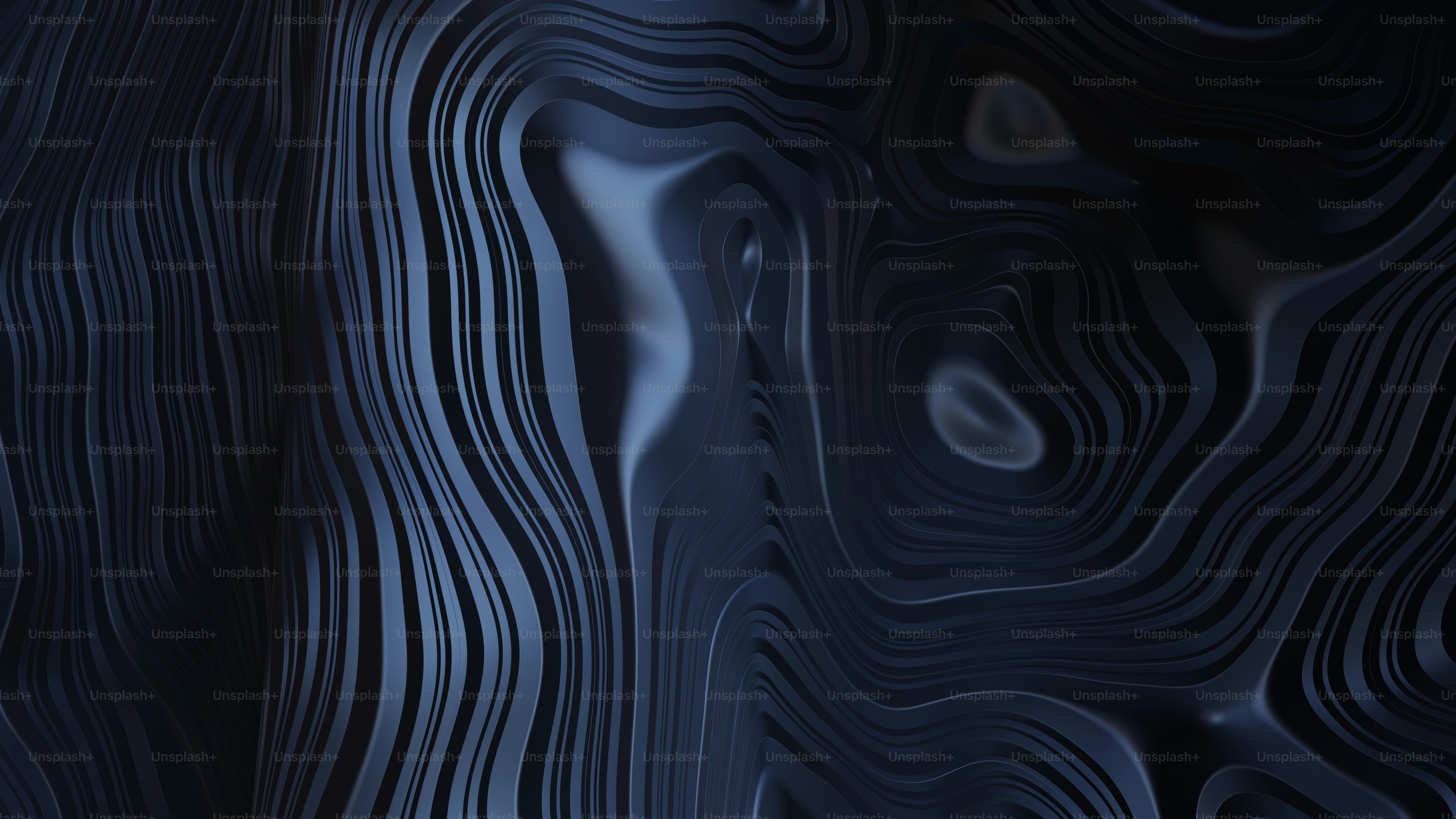 um fundo preto com linhas onduladas e curvas