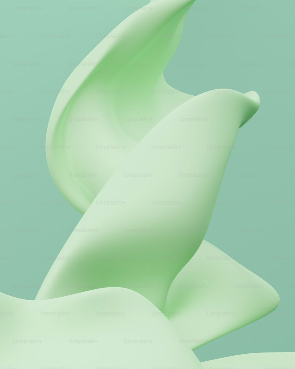 a close up of a white object with a green background