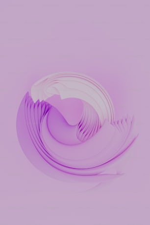 a white plate with a purple design on it
