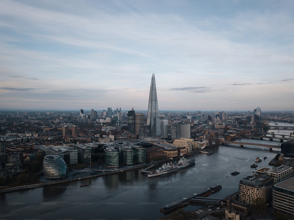 Eine Luftaufnahme der City of London