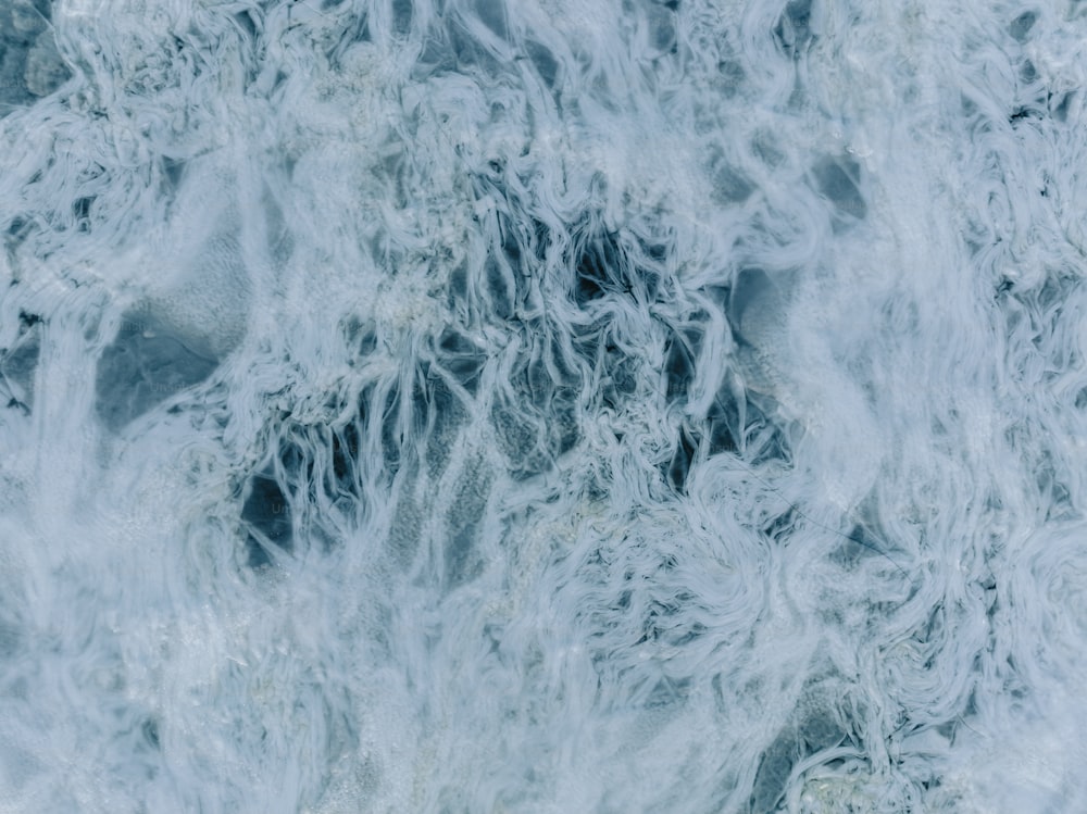 a close up view of a white substance