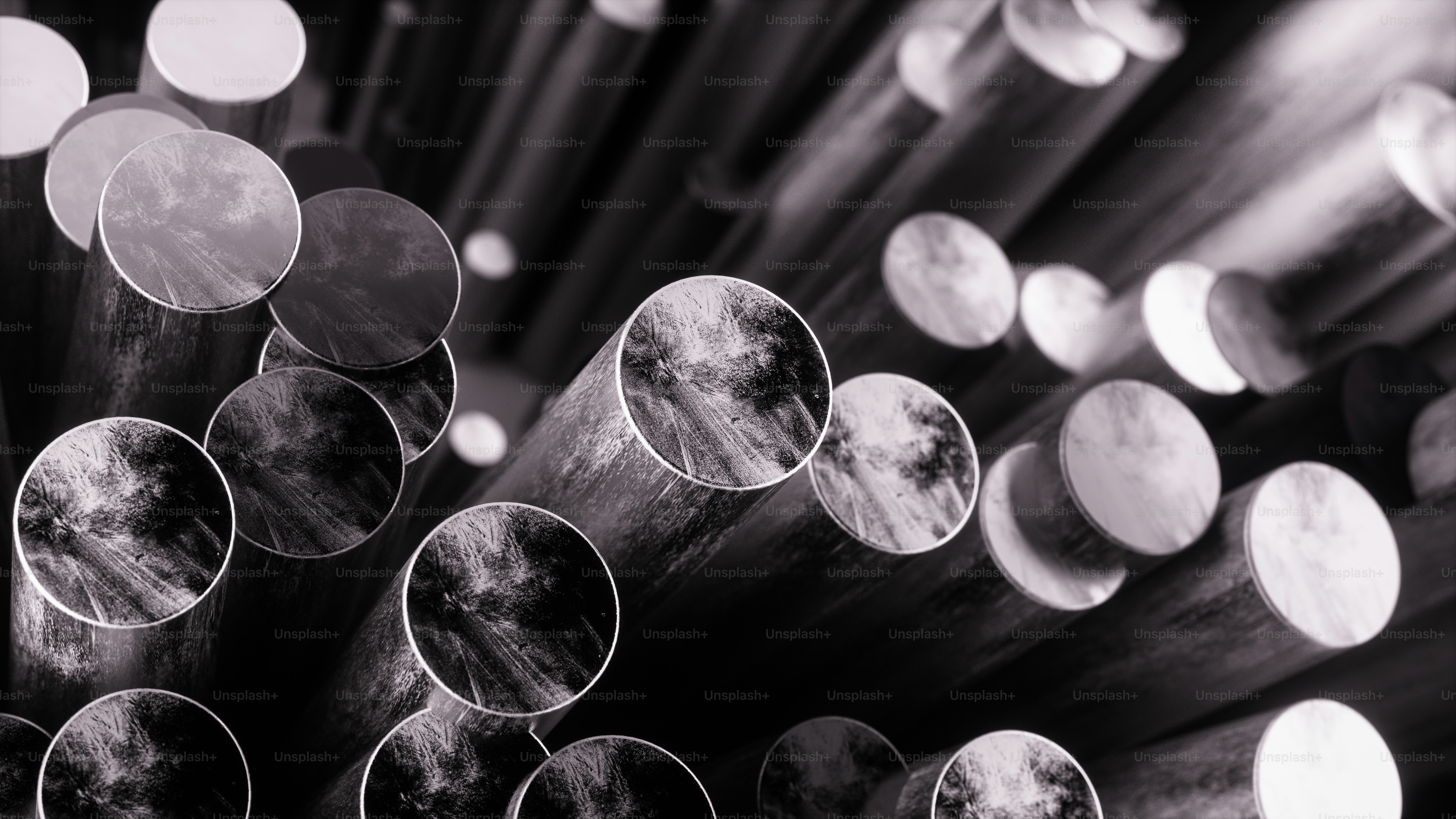 A close up of a bunch of metal pipes photo – Abstract Image on Unsplash