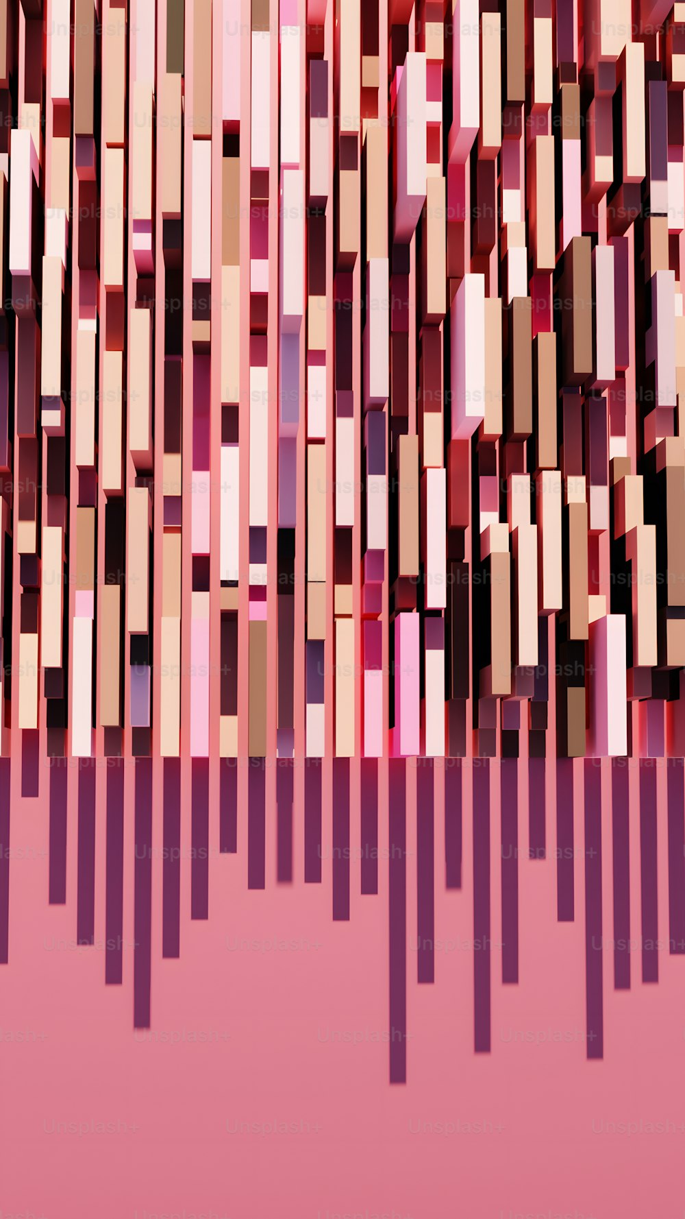 사각형과 선이 있는 분홍색 배경