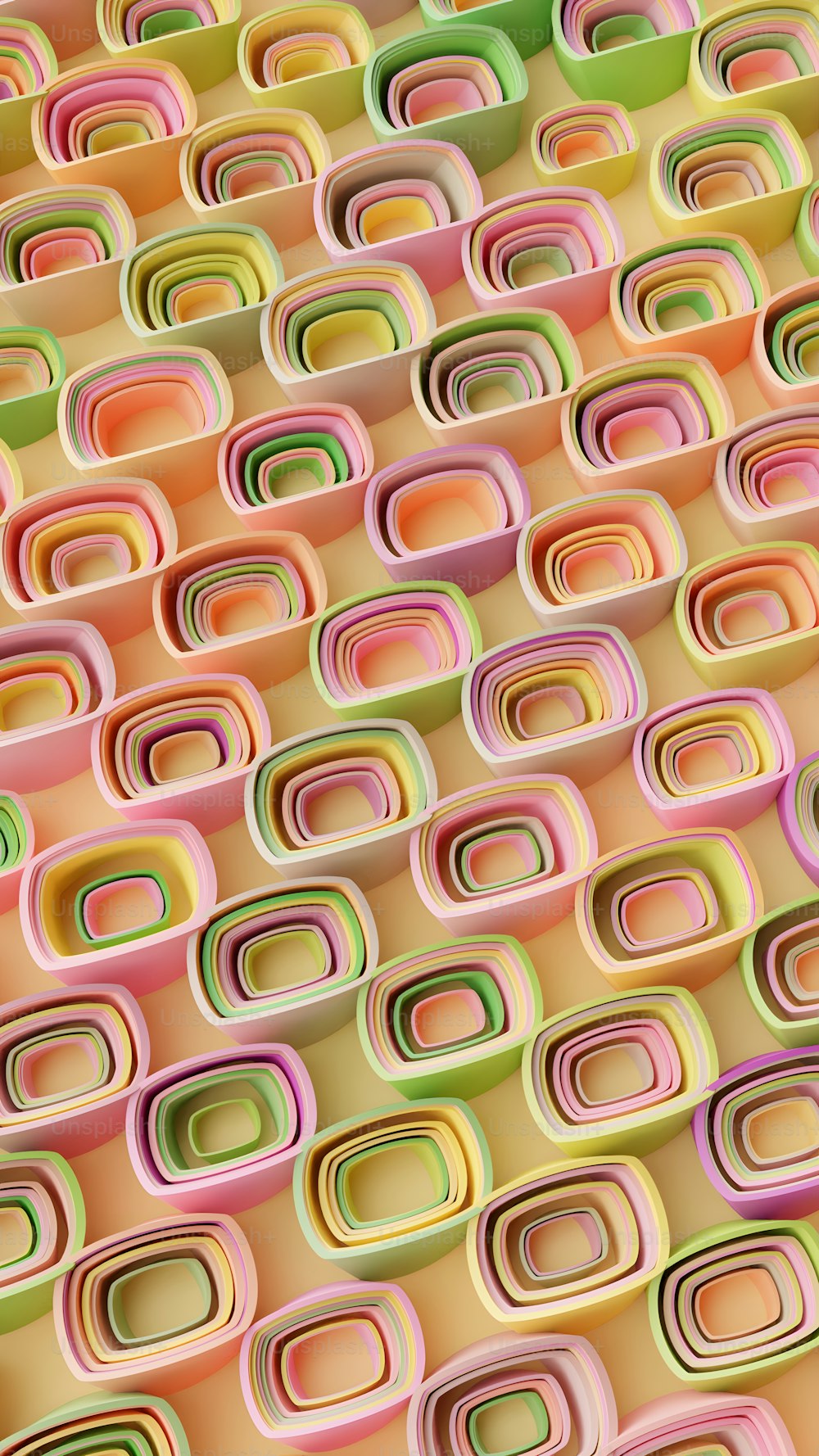 a multicolored abstract background with circles and rectangles