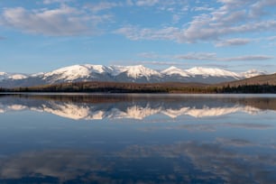 a large body of water surrounded by mountains