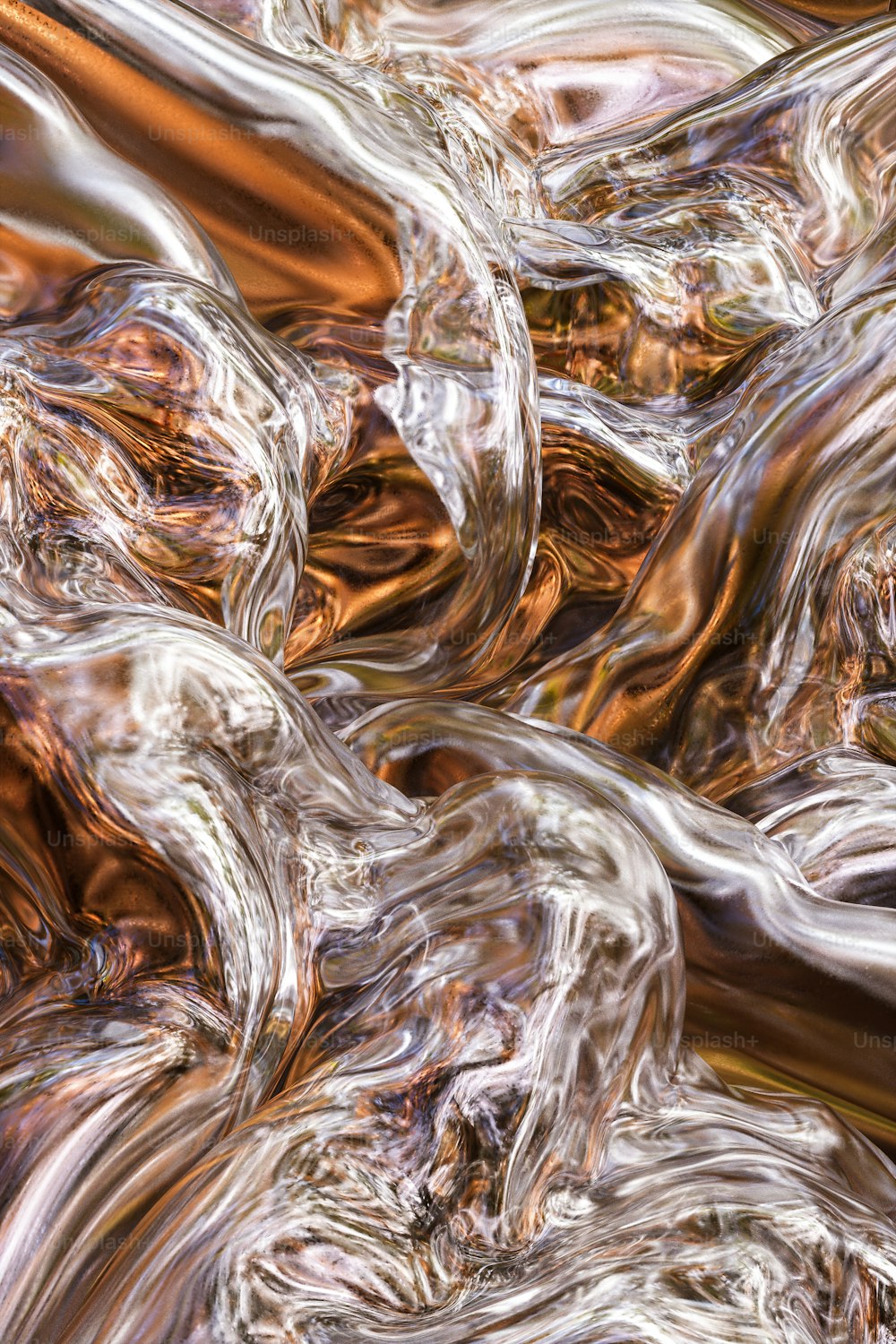 a close up view of a wavy pattern of water