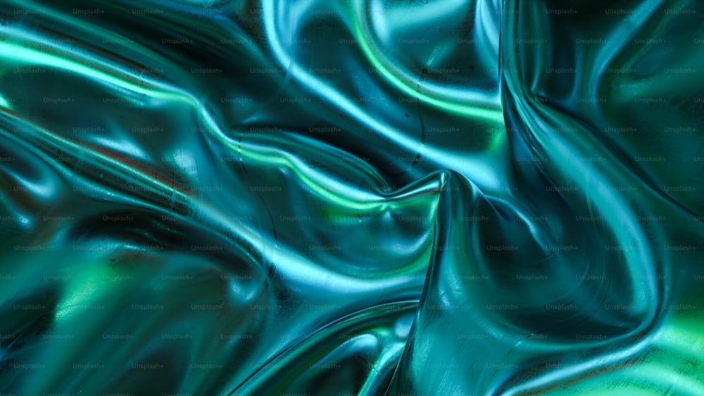 un fondo azul y verde con líneas onduladas