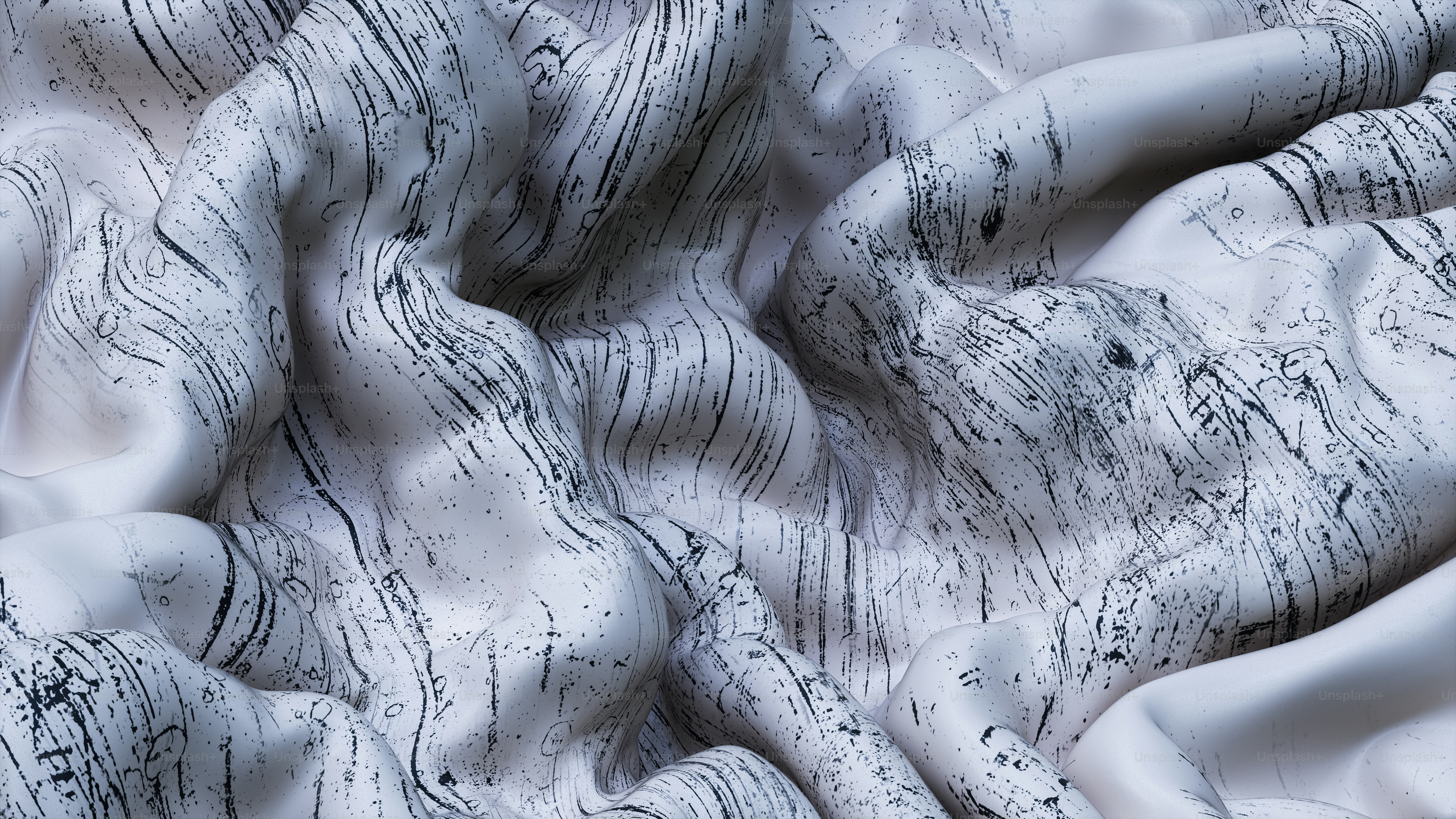 a close up of a white fabric with black lines