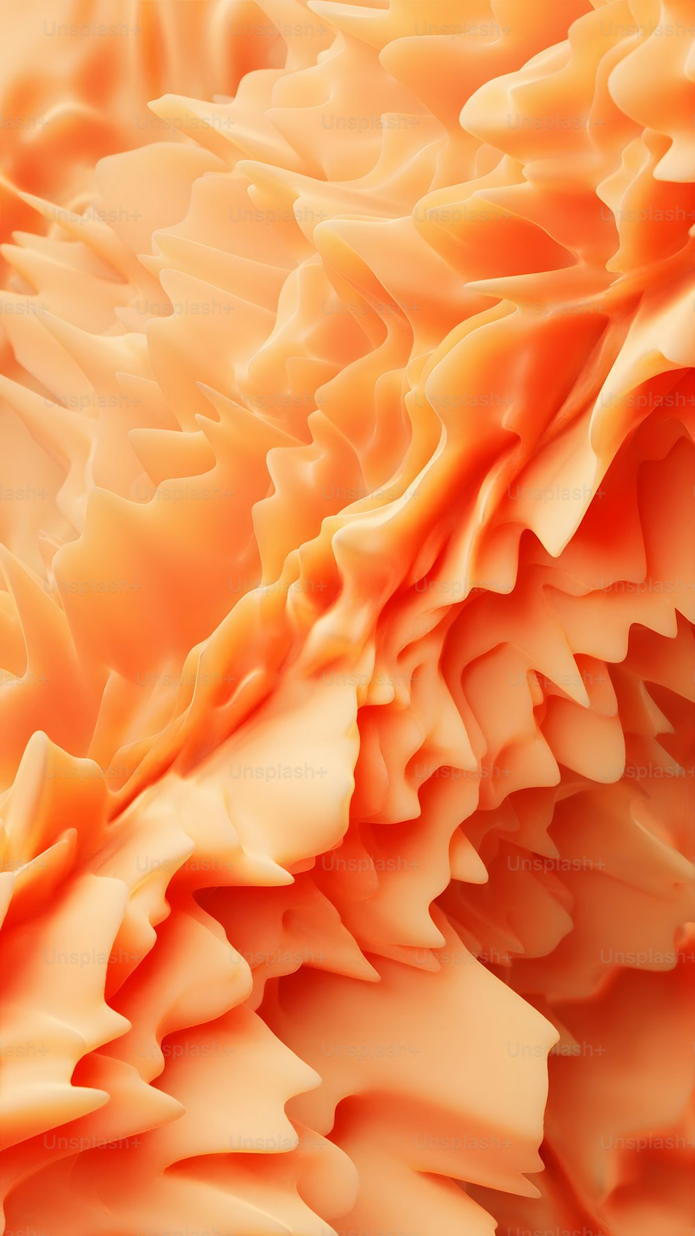 uma vista de perto de um tecido laranja