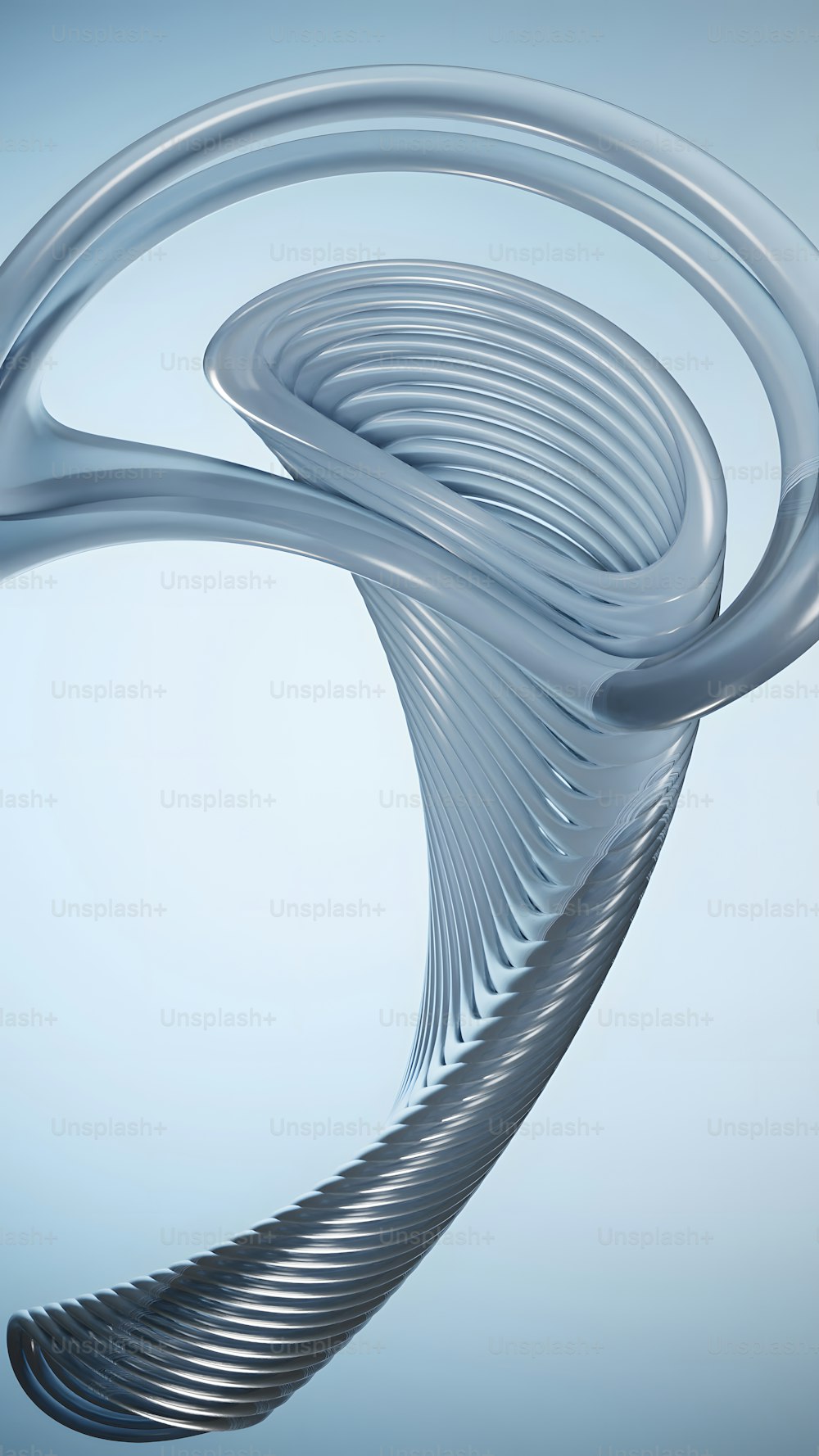 Una imagen abstracta de un diseño en espiral sobre un fondo azul