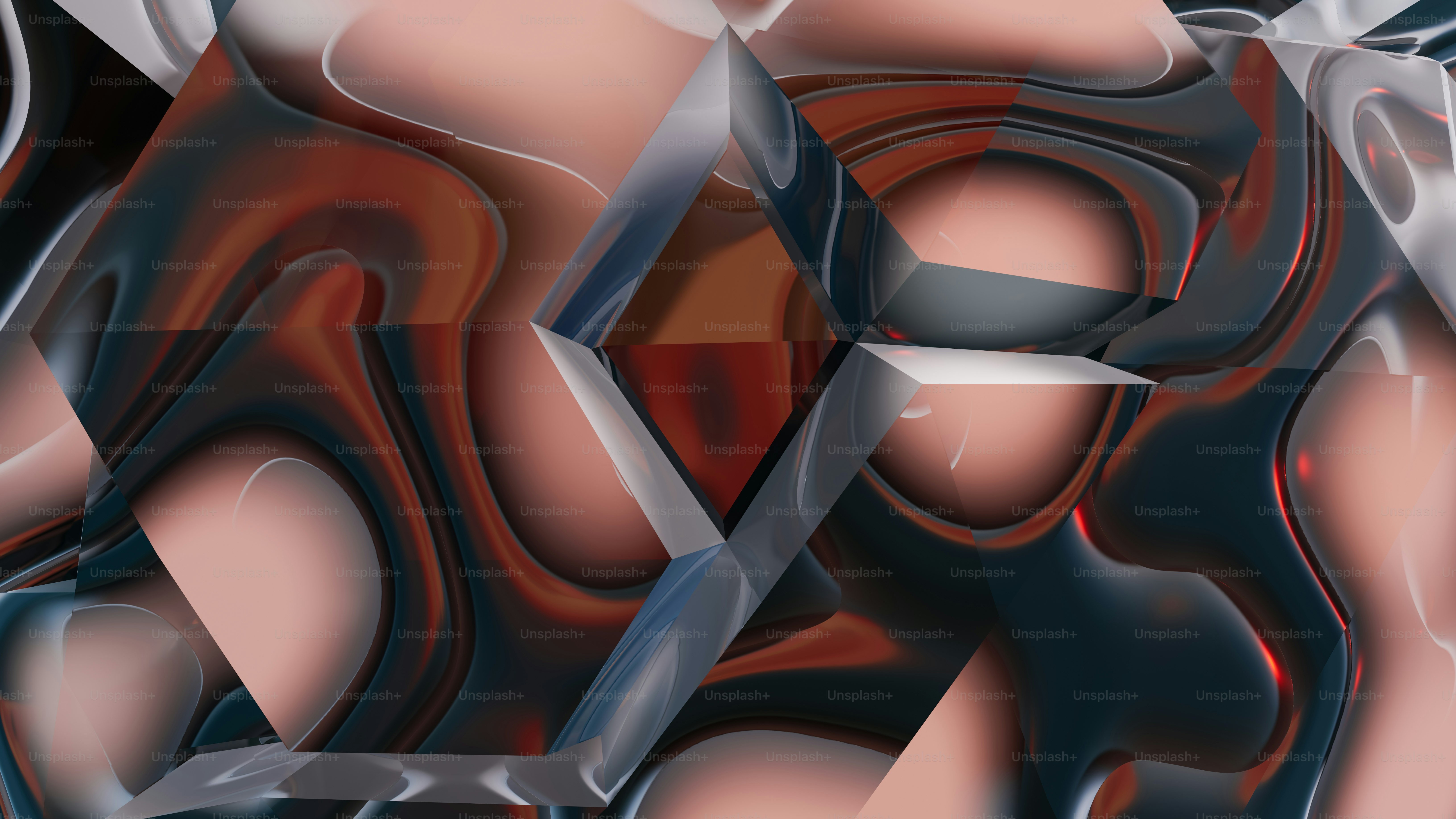 an abstract image of a red and black object