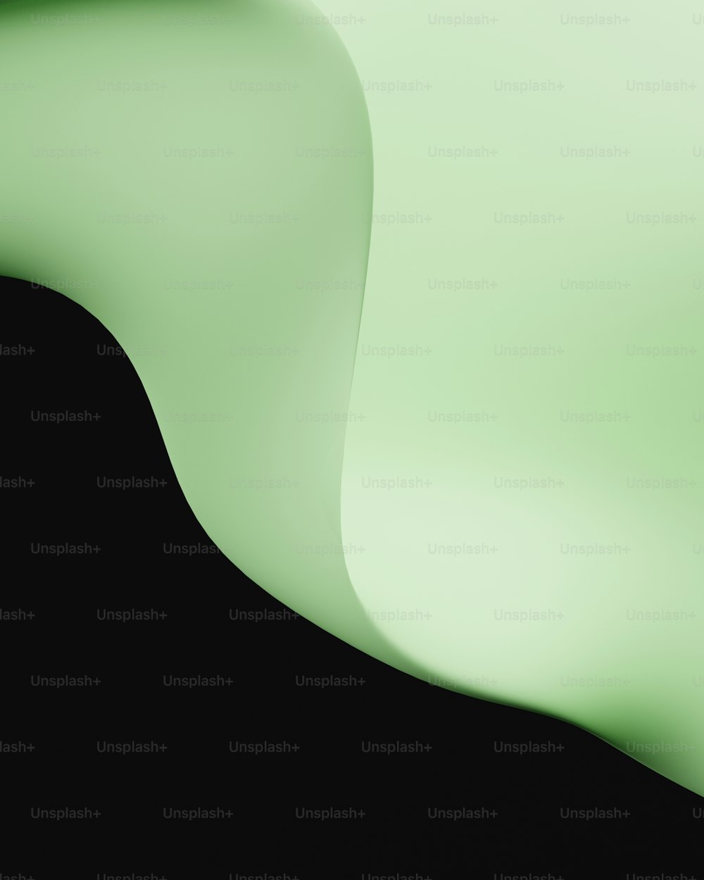 黒と緑の背��景に曲線を描く