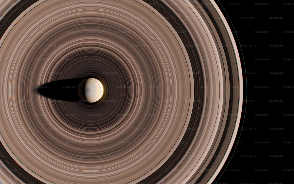 Una imagen de Saturno tomada con una lente de telescopio