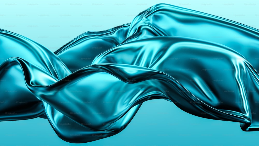 a close up of a shiny blue material