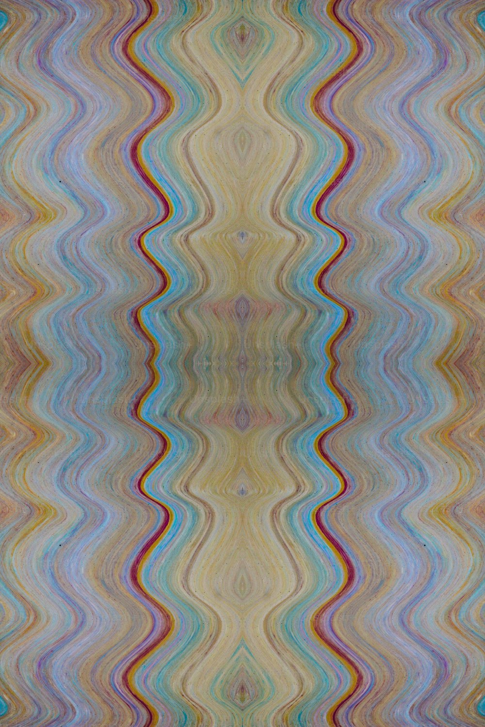 a multicolored pattern of wavy lines