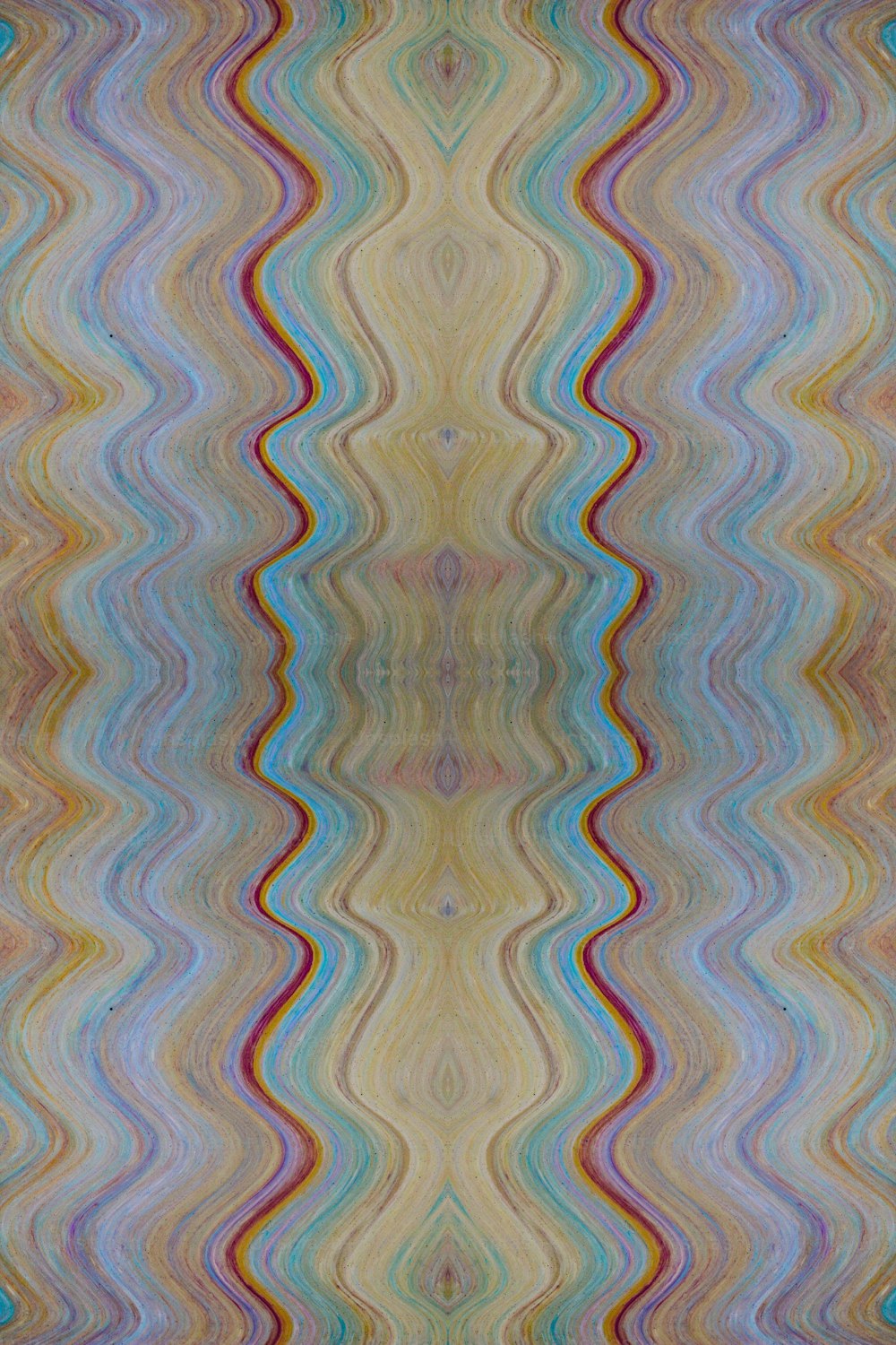 Un patrón multicolor de líneas onduladas