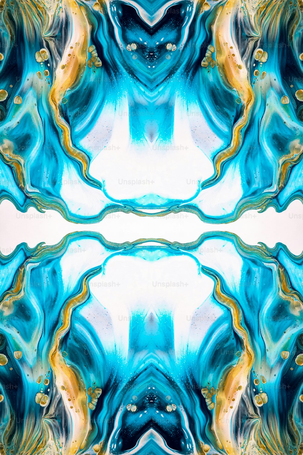 an abstract image of blue and yellow colors