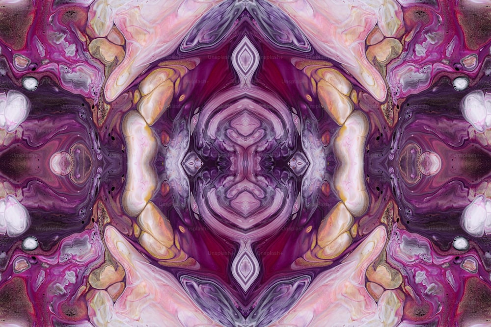 an abstract image of a pink and purple flower