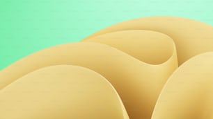 a green and yellow background with some curves