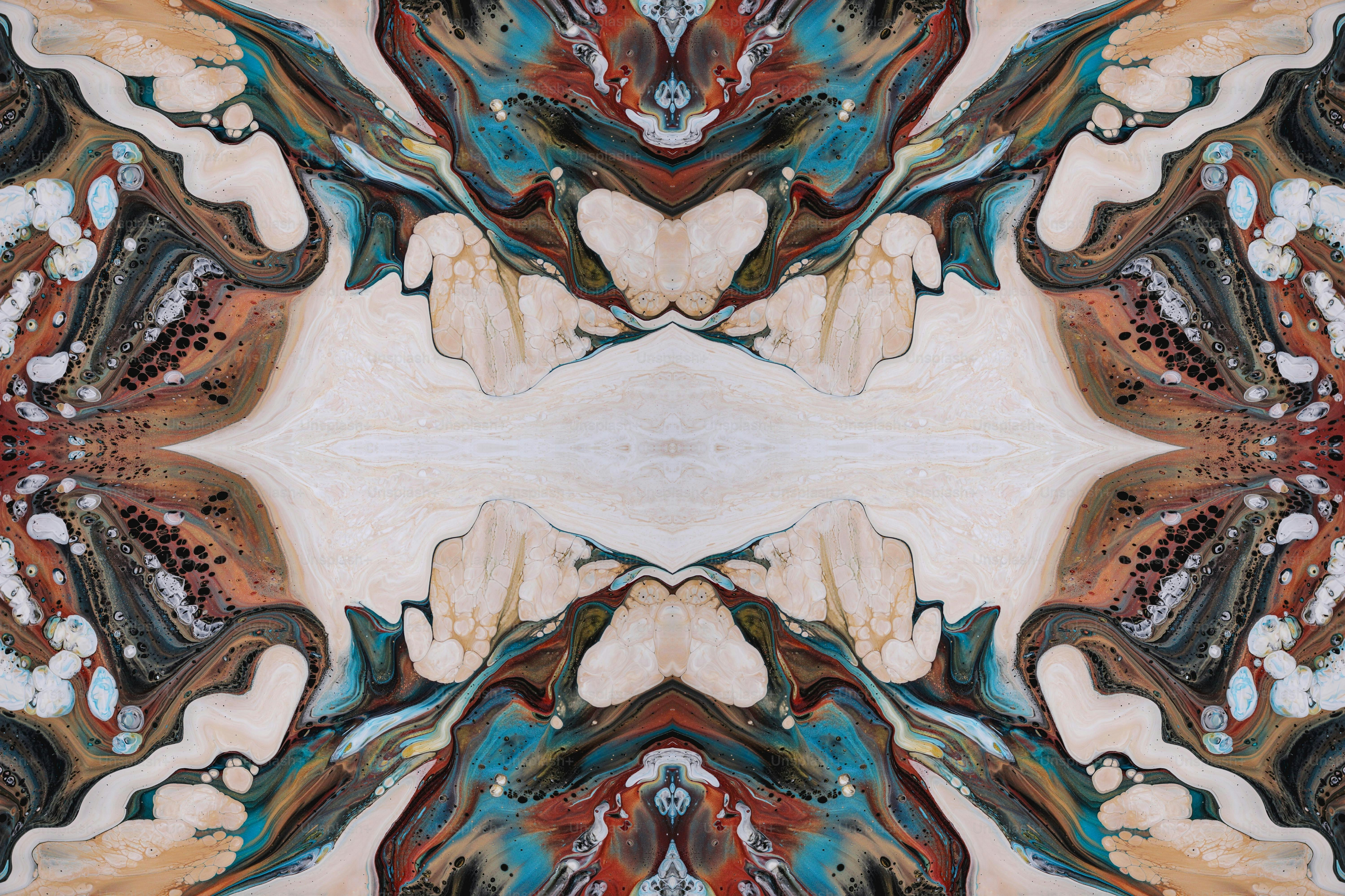 a picture of an abstract design made up of different colors and shapes