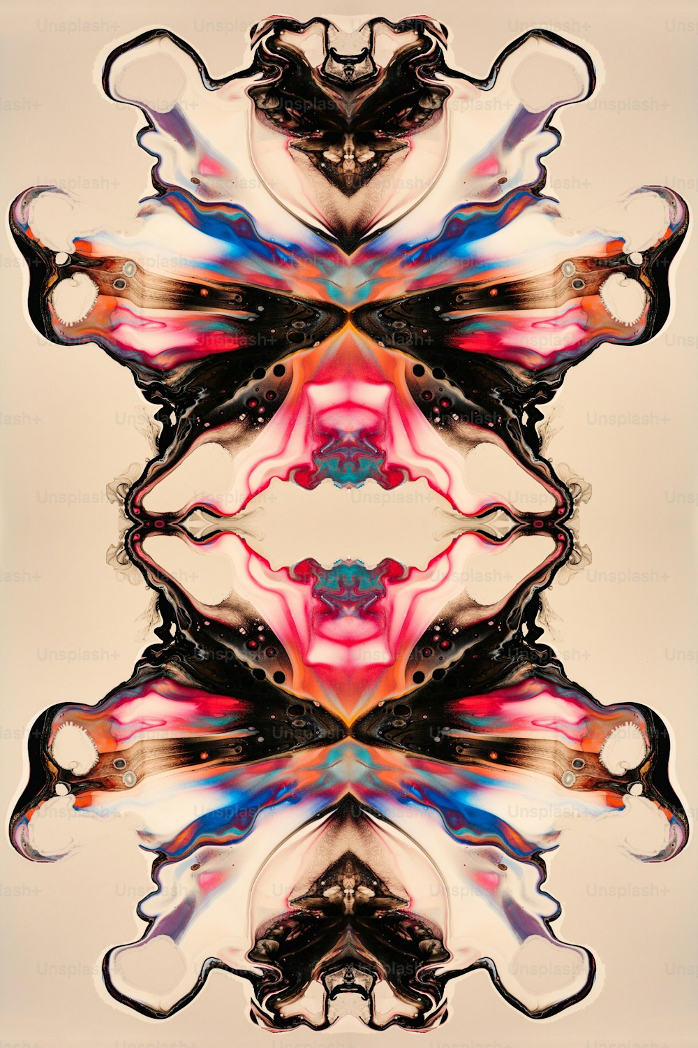 Una imagen multicolor de un diseño abstracto