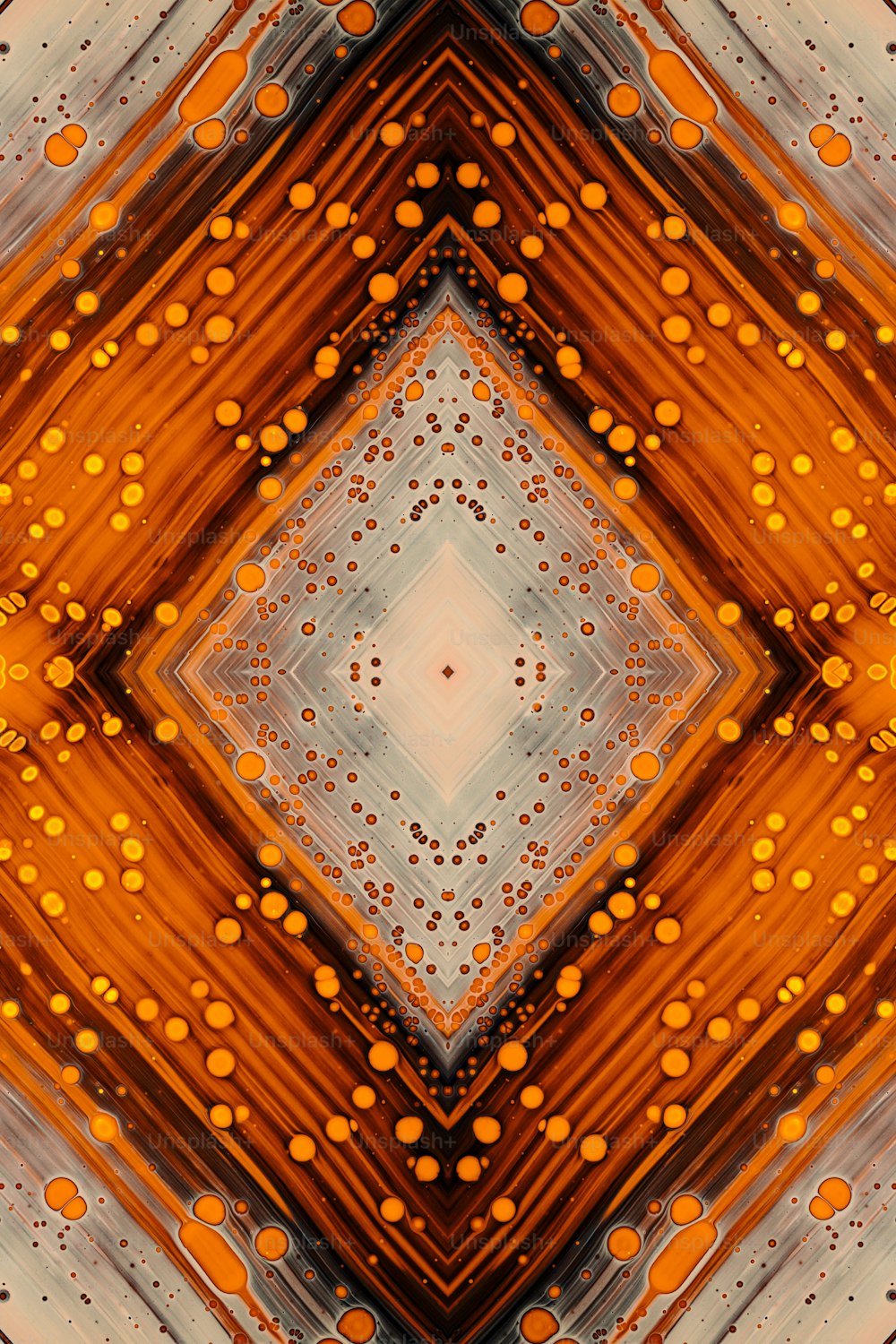 an abstract image of an orange and white square