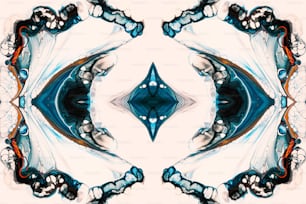 Une image d’un design abstrait bleu et blanc