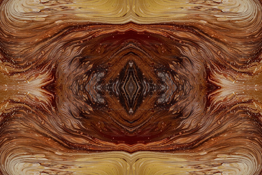 Una imagen abstracta de un patrón marrón y amarillo