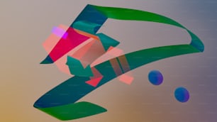 a colorful abstract image of a person with a hat
